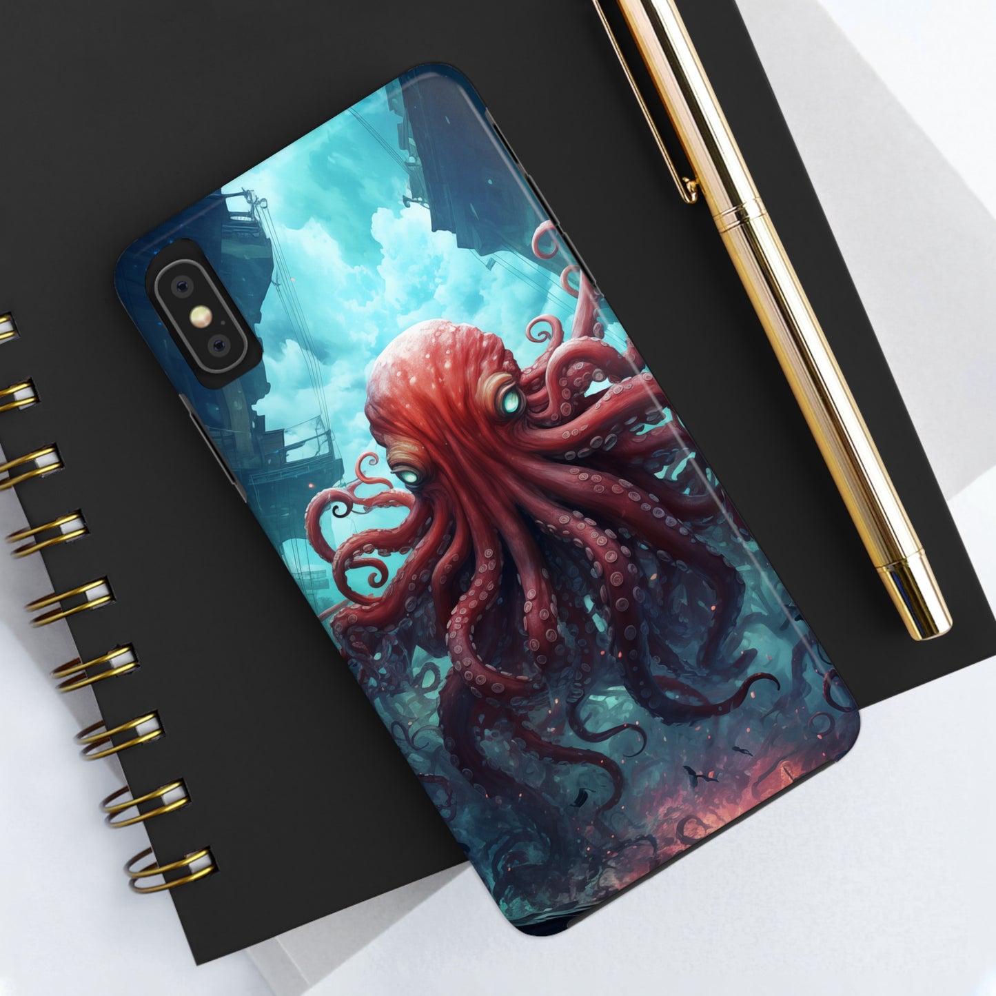 Octopus #01, iPhone 7, 8, X, 11, 12, 13, 14, 15+ case.