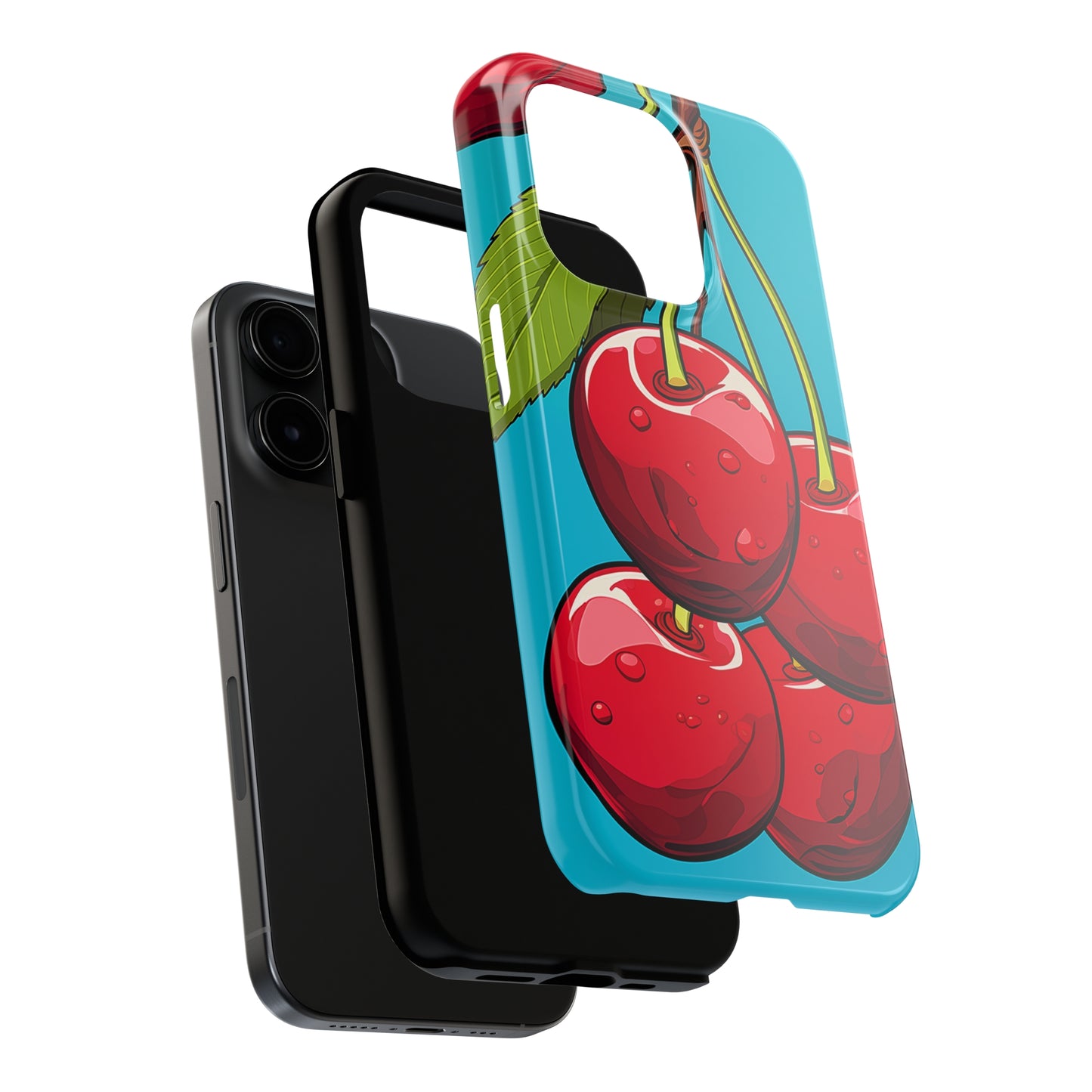 Cherries #09, iPhone 7, 8, X, 11, 12, 13, 14, 15+ case.