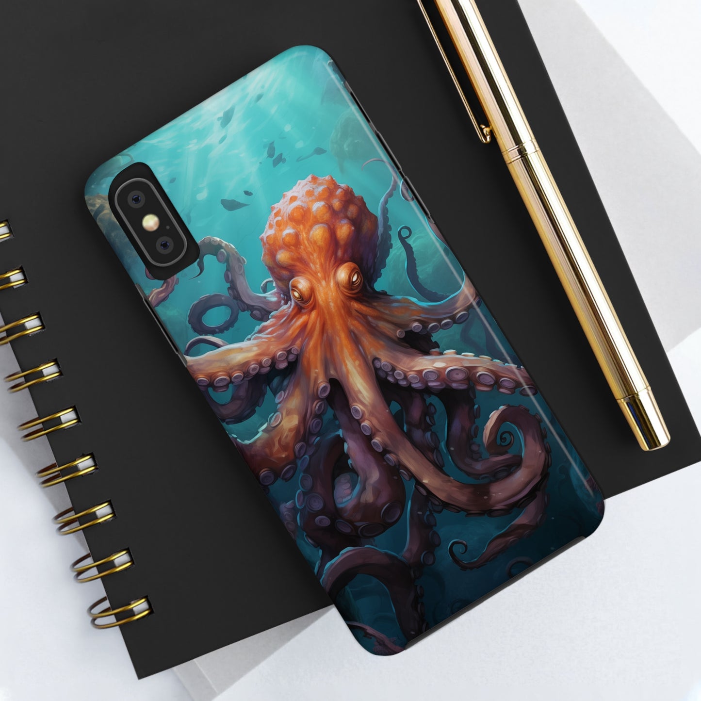 Octopus #02, iPhone 7, 8, X, 11, 12, 13, 14, 15+ case.