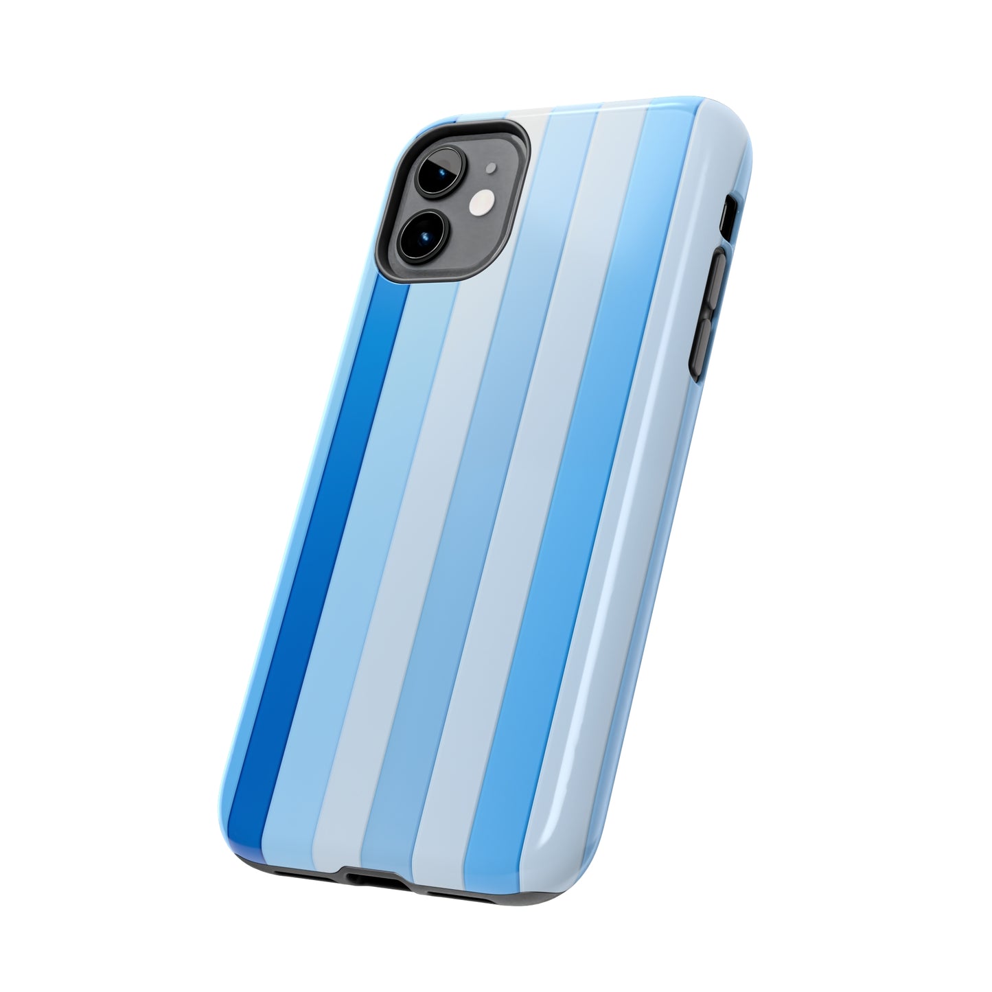 Blue stripes #01, iPhone 7, 8, X, 11, 12, 13, 14, 15+ case.