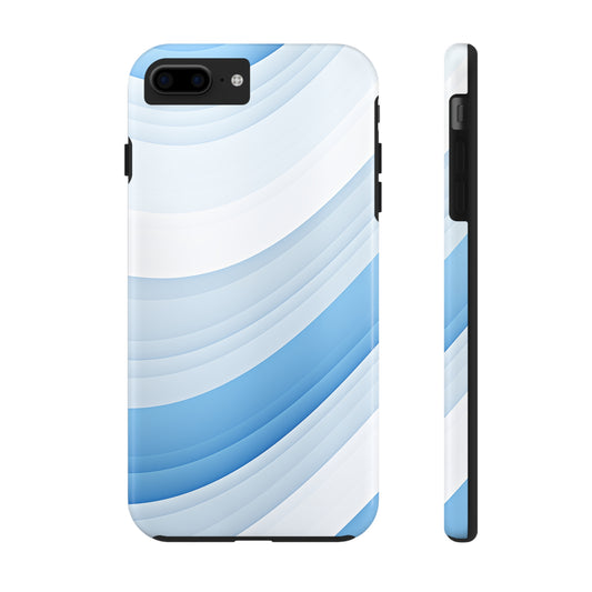 Blue Stripes #02, iPhone 7, 8, X, 11, 12, 13, 14, 15+ case.