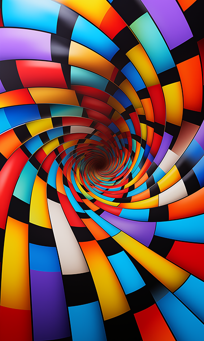 FREE Wallpaper: Checkered Spiral