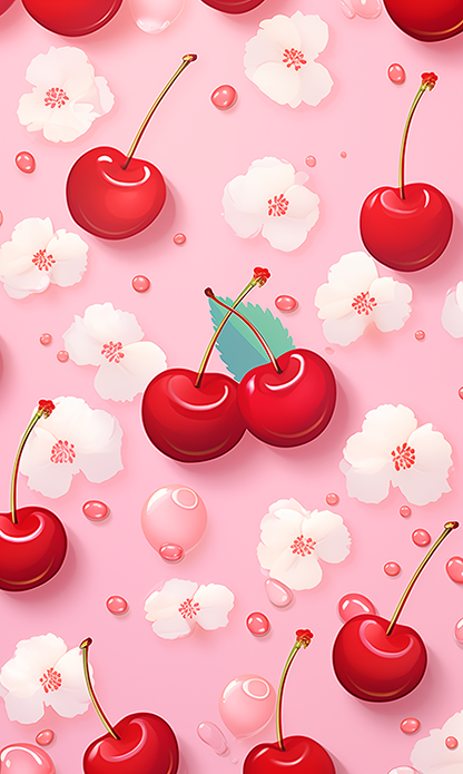 FREE Wallpaper: Cherries and Cherry Blossoms 02